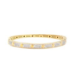 10KY 0.80CTW ROUND DIAMOND DESIGNER BANGLE