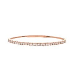 14KR 1.10CTW VVS DIAMOND SINGLE ROW FLEX BANGLE