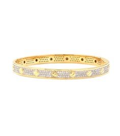 10KY 2.00CTW ROUND DIAMOND DESIGNER BANGLE