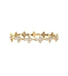 10KY 1.90CTW BAGUETTE DIAMOND CROSS BRACELET