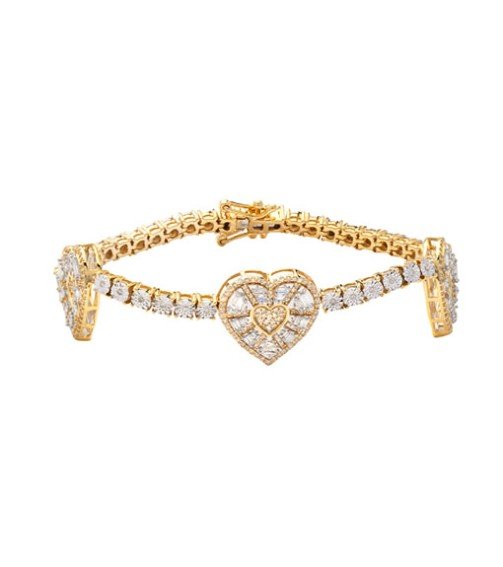 10KY 1.20CTW DIAMOND BAGUETTE & ROUND HEART