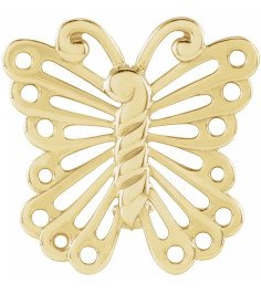 14K Yellow Butterfly Brooch or Pin