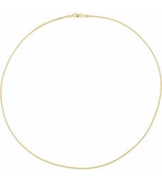 14K Yellow 1.5 mm Hollow Franco 18" Chain