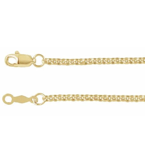 14K Yellow Gold-Filled 2 mm Rolo 18" Chain