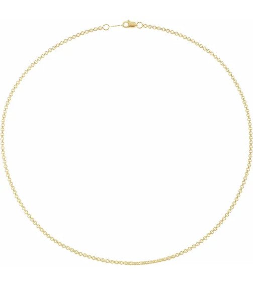 14K Yellow Gold-Filled 2 mm Rolo 18" Chain