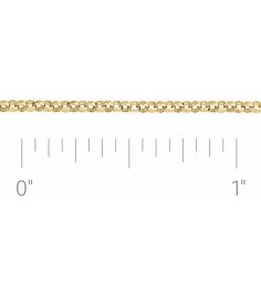 14K Yellow 1.65 mm Rolo Chain by the Inch