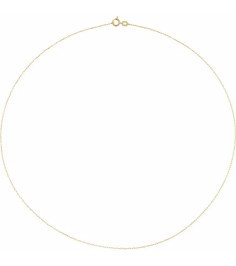 14K Yellow .85 mm Diamond Cut Paperclip-Style Forzentina 18" Chain