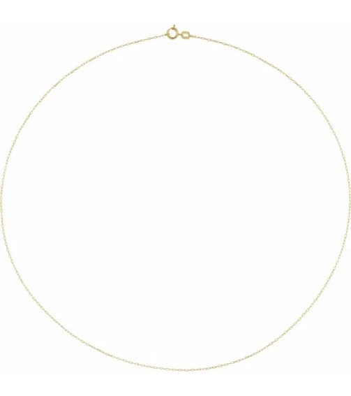 14K Yellow .85 mm Diamond Cut Paperclip-Style Forzentina 18" Chain