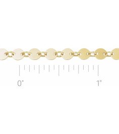 14K Yellow Gold-Filled 4 mm Mirror Chain by the Inch