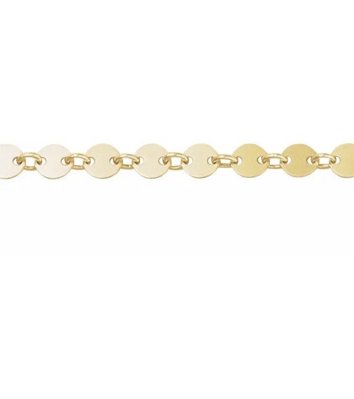 14K Yellow Gold-Filled 4 mm Mirror Chain by the Inch