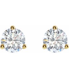 14K Yellow 1 CTW Lab-Grown Diamond Stud Earrings