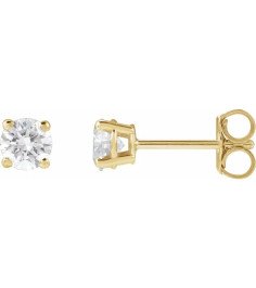 14K Yellow 1/2 CTW Lab-Grown Diamond Stud Earrings