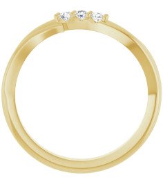 14K Yellow .08 CTW Natural Diamond Three-Stone Ring