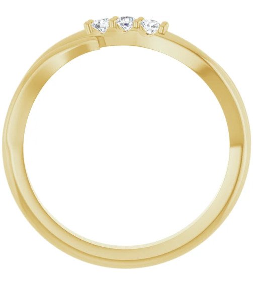 14K Yellow .08 CTW Natural Diamond Three-Stone Ring