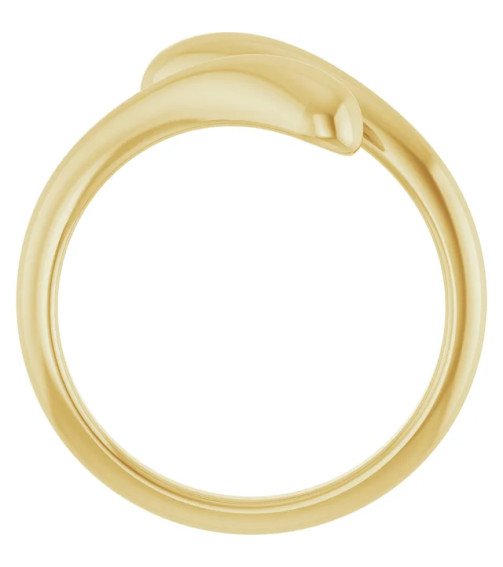 14K Yellow Dome Bypass Ring