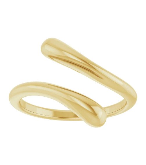 14K Yellow Dome Bypass Ring