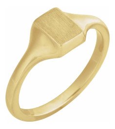 14K Yellow Signet Ring