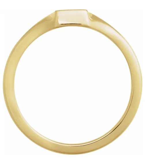 14K Yellow Signet Ring