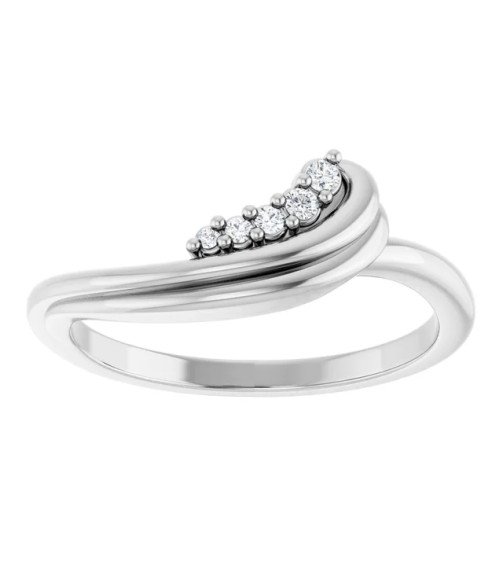 14K White .05 CTW Natural Diamond Ring