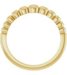 14K Yellow Geometric Domed Ring